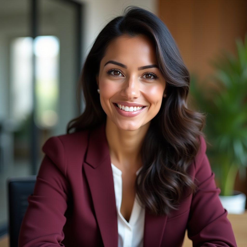 Community manager in professional attire